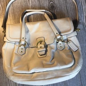 Coach cream satchel